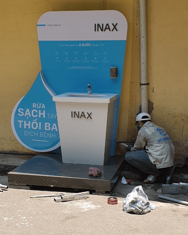 AIT cùng INAX đưa trạm rửa tay miễn phí đến các bệnh viện