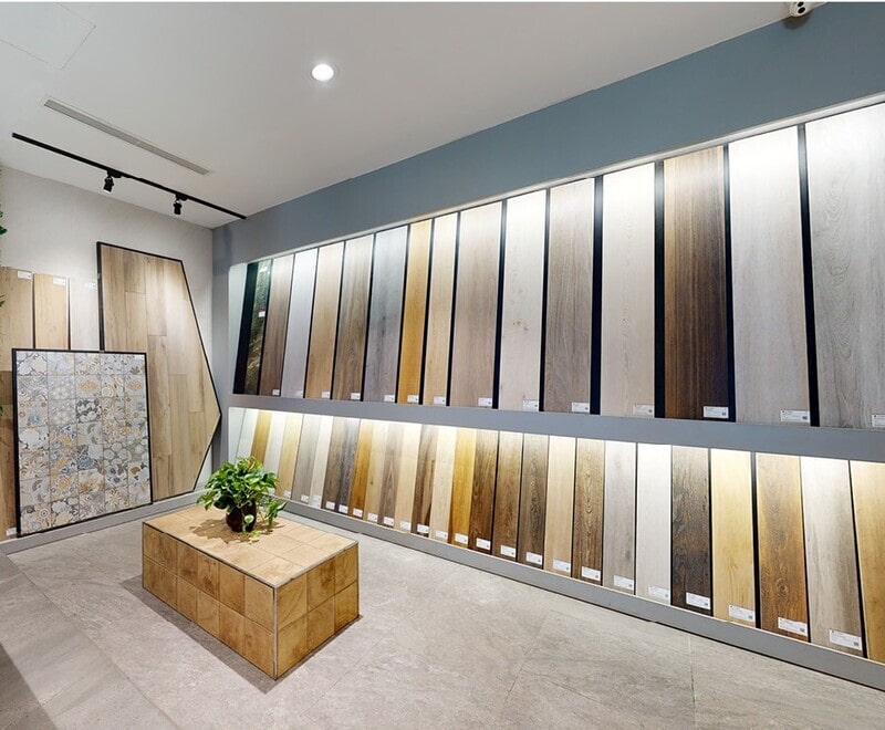 Sample showroom tiles