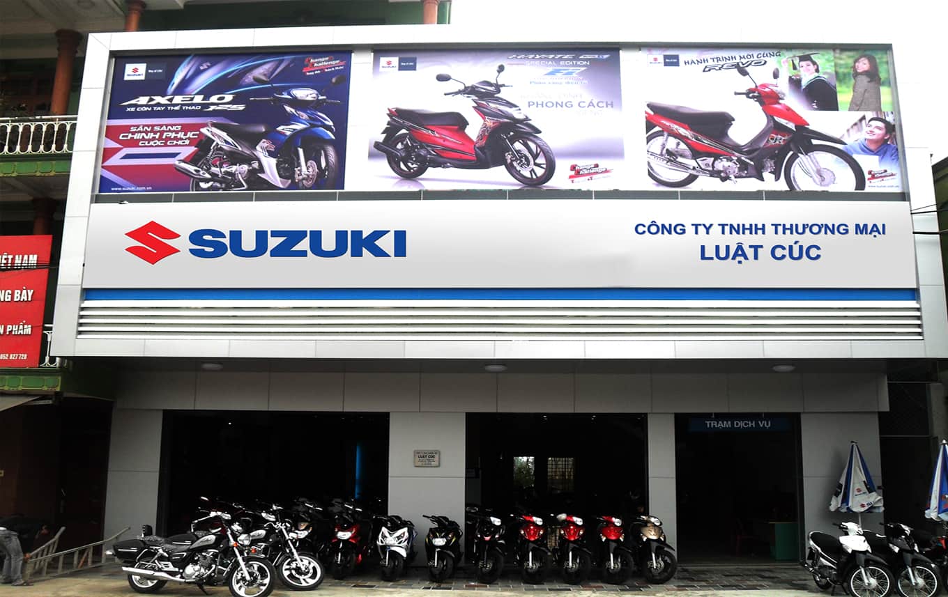 thiết kế showroom Suzuki