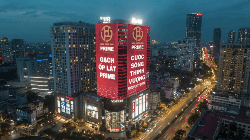 LED building advertising