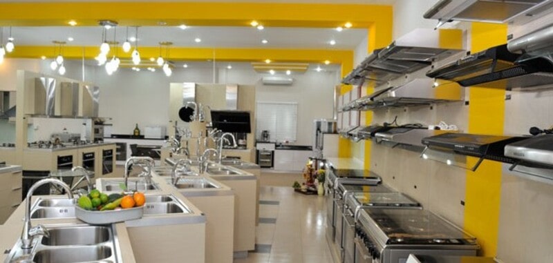 thiết kế showroom bếp