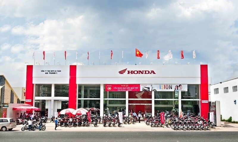 thiết kế showroom Honda xe máy