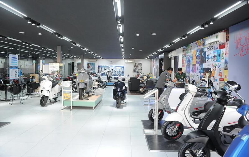 thiết kế showroom xe máy