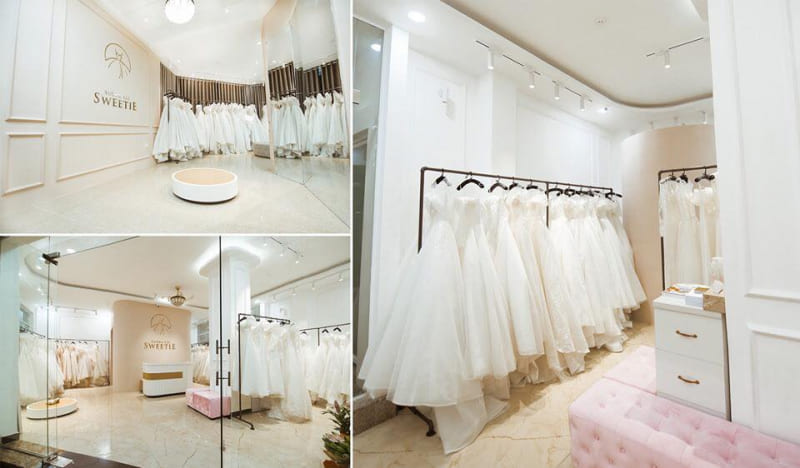 thiết kế nội thất showroom áo cưới