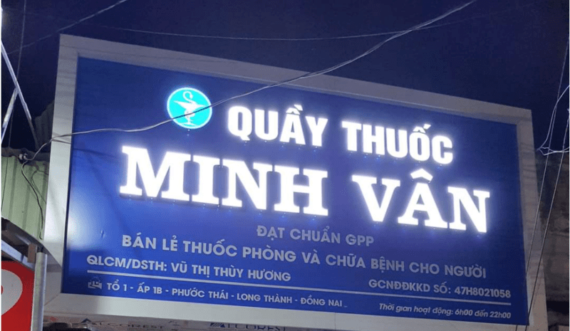 mẫu bảng hiệu tiệm thuốc tây